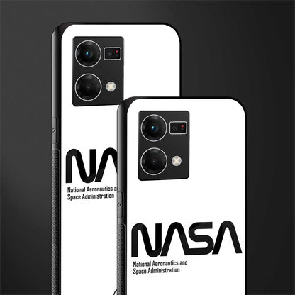 nasa white back phone cover | glass case for oppo f21 pro 4g