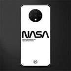 nasa white glass case for oneplus 7t image