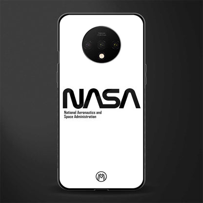 nasa white glass case for oneplus 7t image