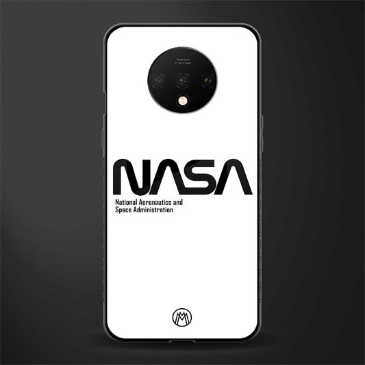nasa white glass case for oneplus 7t image