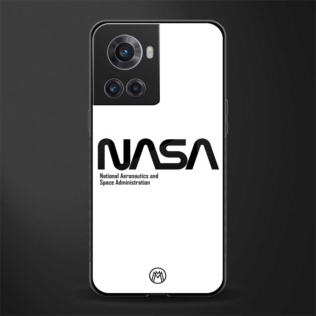 nasa white back phone cover | glass case for oneplus 10r 5g