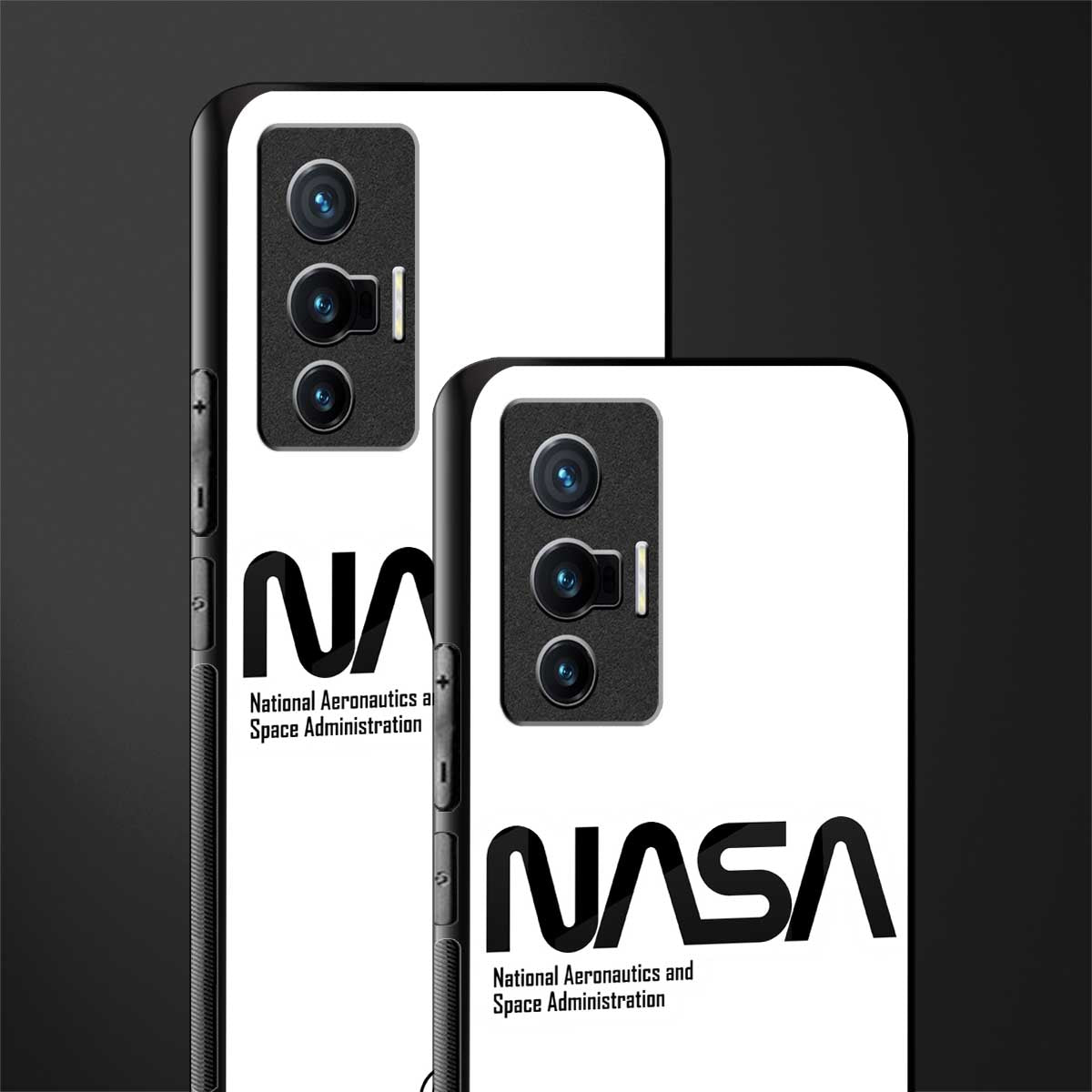 nasa white glass case for vivo x70 image-2