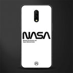 nasa white glass case for oneplus 7 image