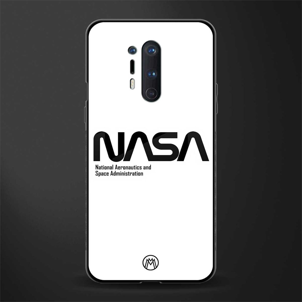 nasa white glass case for oneplus 8 pro image