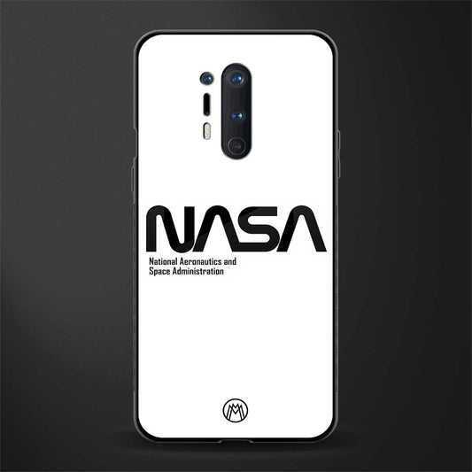 nasa white glass case for oneplus 8 pro image