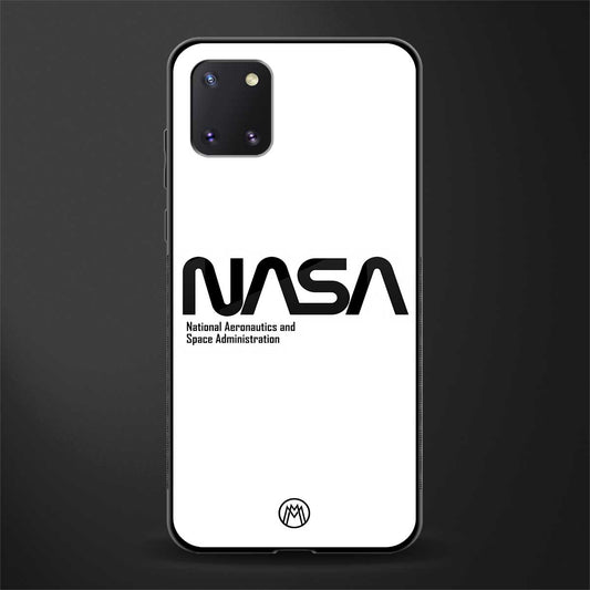 nasa white glass case for samsung a81 image