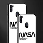 nasa white glass case for samsung a11 image-2