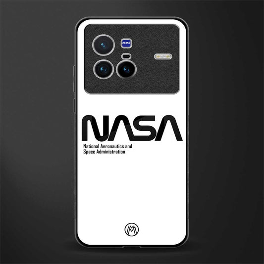 nasa white glass case for vivo x80 image