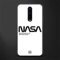 nasa white glass case for oneplus 8 image