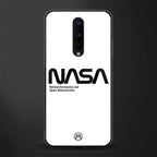nasa white glass case for oneplus 8 image