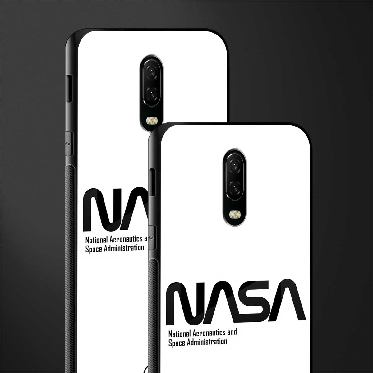 nasa white glass case for oneplus 6t image-2