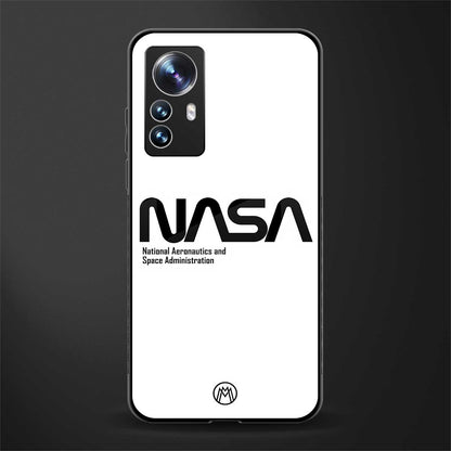 nasa white back phone cover | glass case for xiaomi 12 pro