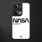nasa white back phone cover | glass case for oppo reno 8
