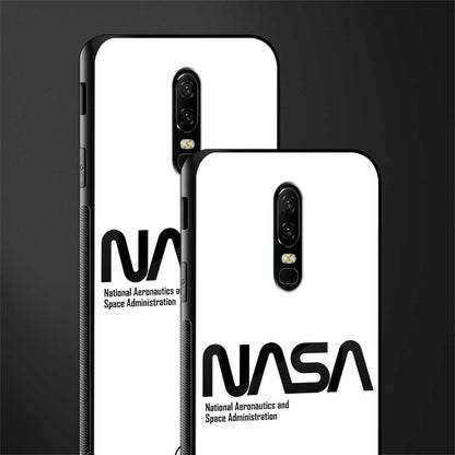 nasa white glass case for oneplus 6 image-2