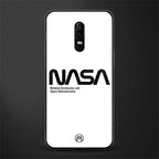nasa white glass case for oneplus 6 image
