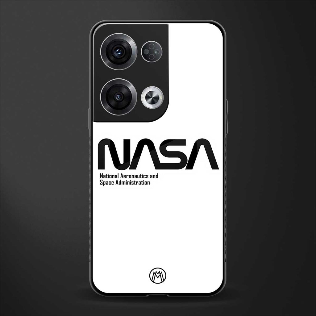 nasa white back phone cover | glass case for oppo reno 8 pro