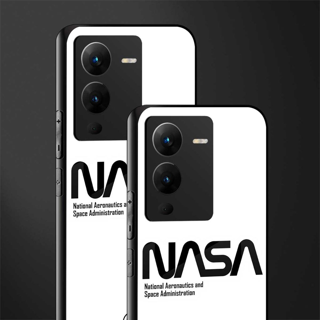 nasa white back phone cover | glass case for vivo v25 pro 5g