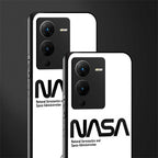 nasa white back phone cover | glass case for vivo v25 pro 5g