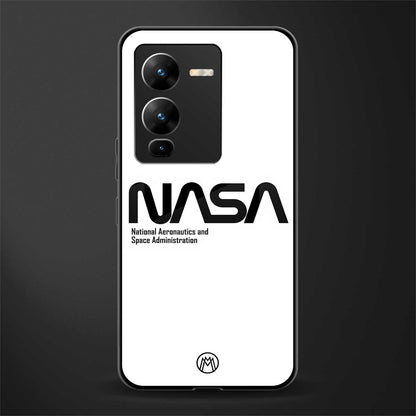 nasa white back phone cover | glass case for vivo v25 pro 5g