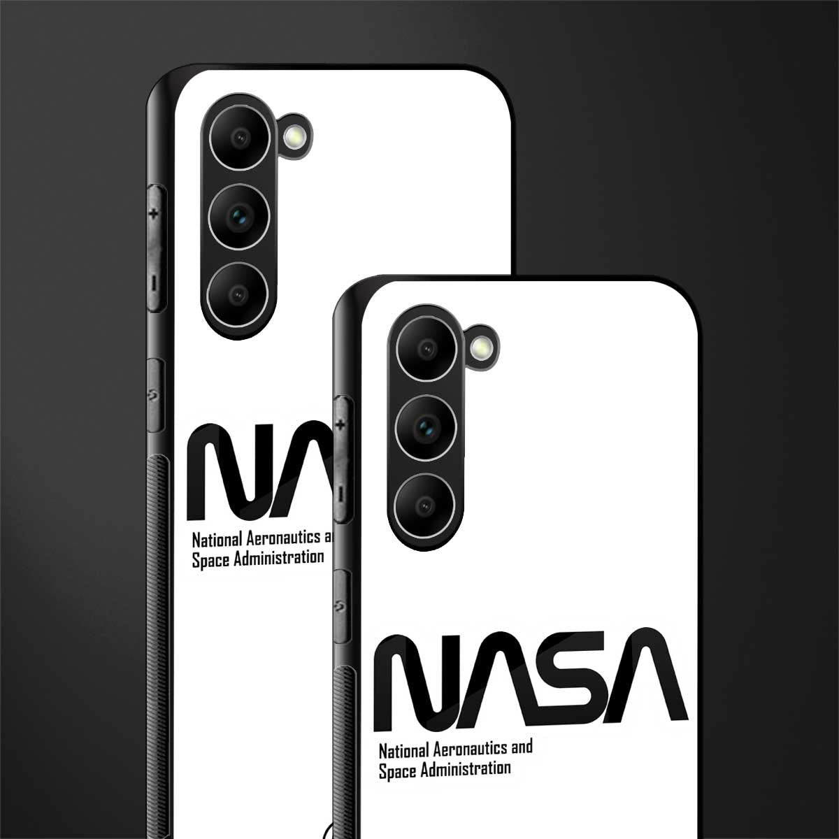 nasa white glass case for phone case | glass case for samsung galaxy s23