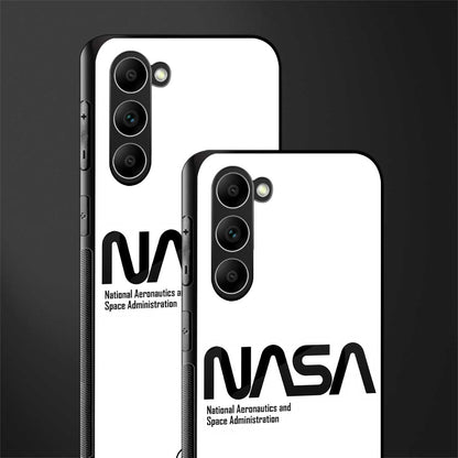 nasa white glass case for phone case | glass case for samsung galaxy s23