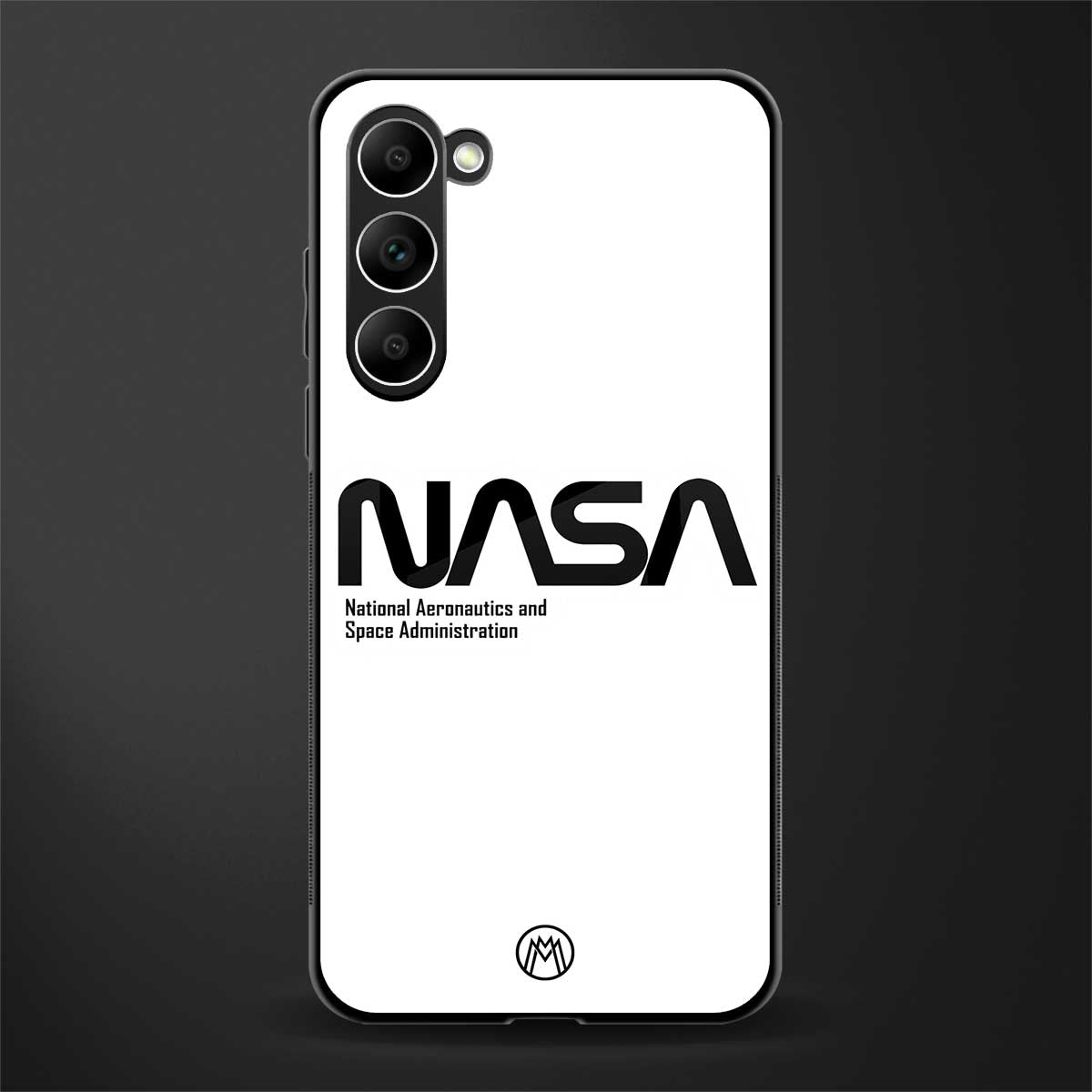 nasa white glass case for phone case | glass case for samsung galaxy s23