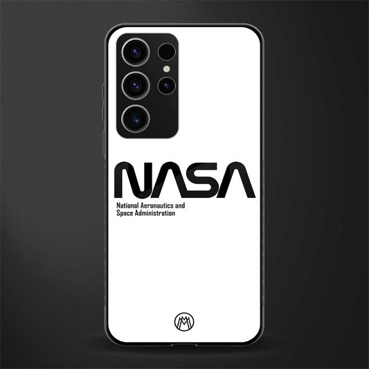 nasa white glass case for phone case | glass case for samsung galaxy s23 ultra