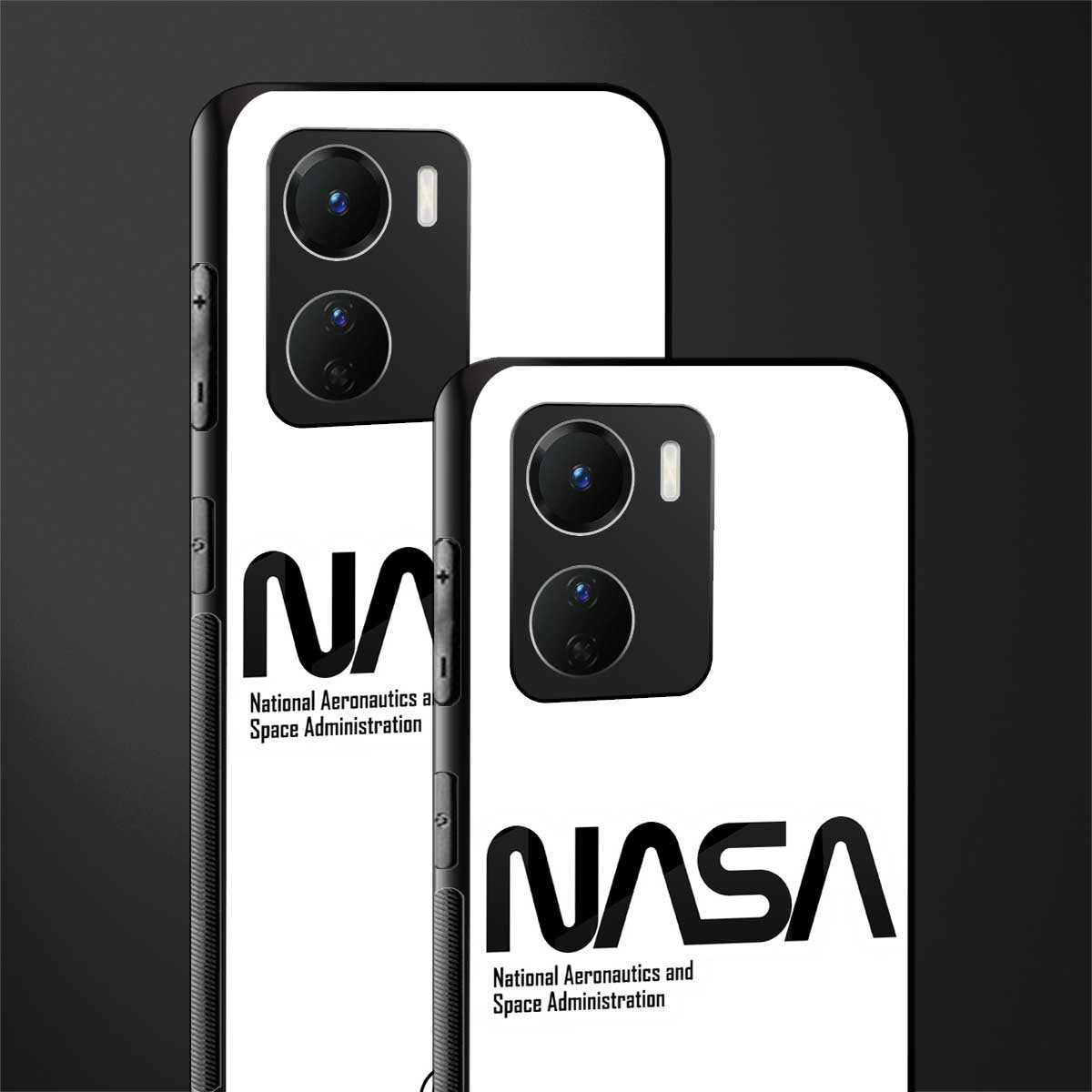 nasa white back phone cover | glass case for vivo y16