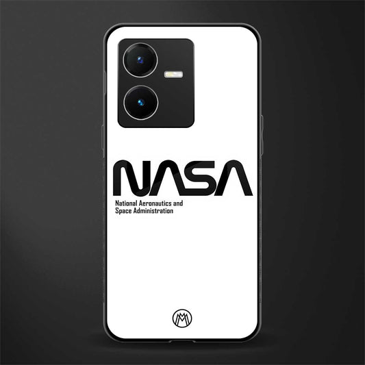 nasa white back phone cover | glass case for vivo y22
