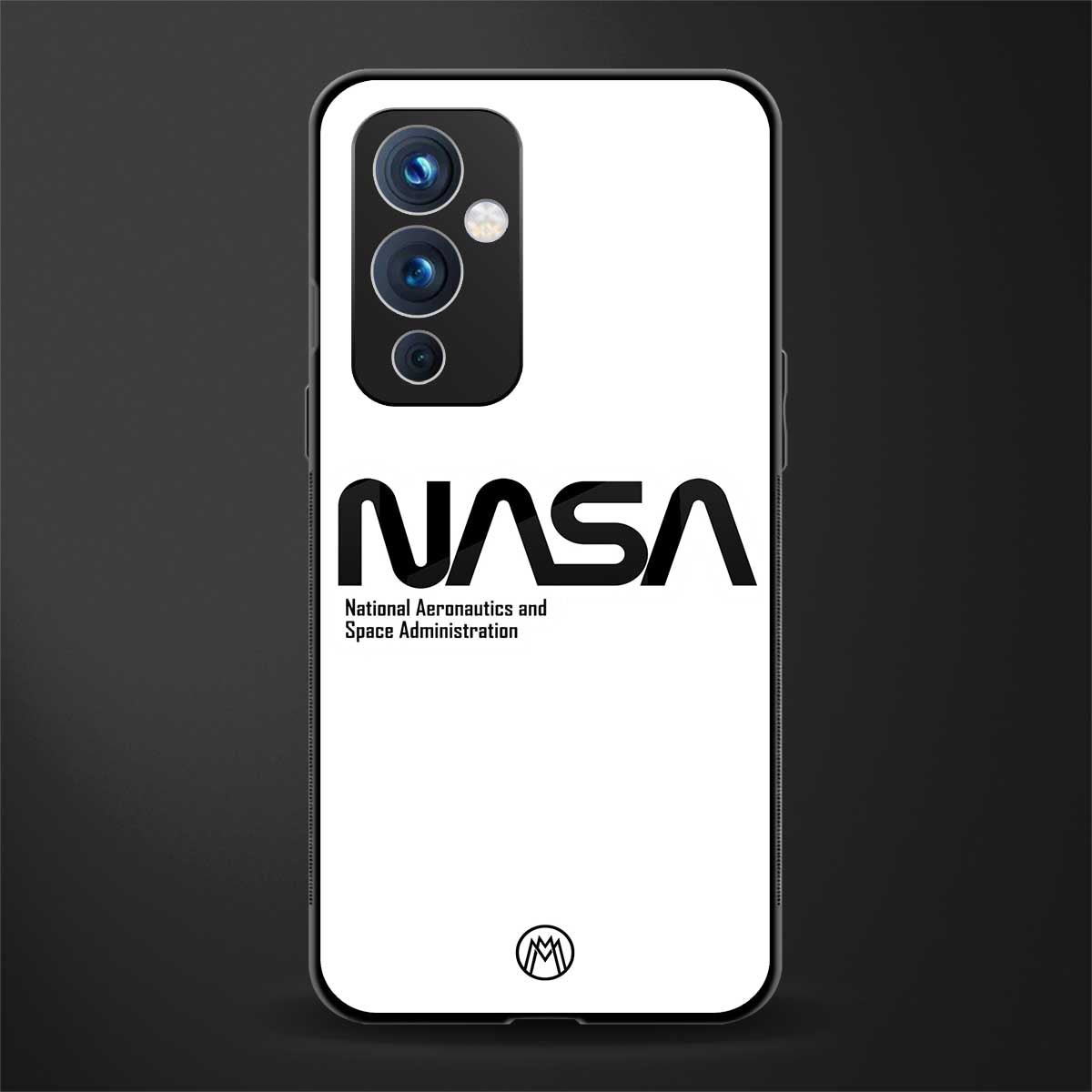 nasa white back phone cover | glass case for oneplus 9