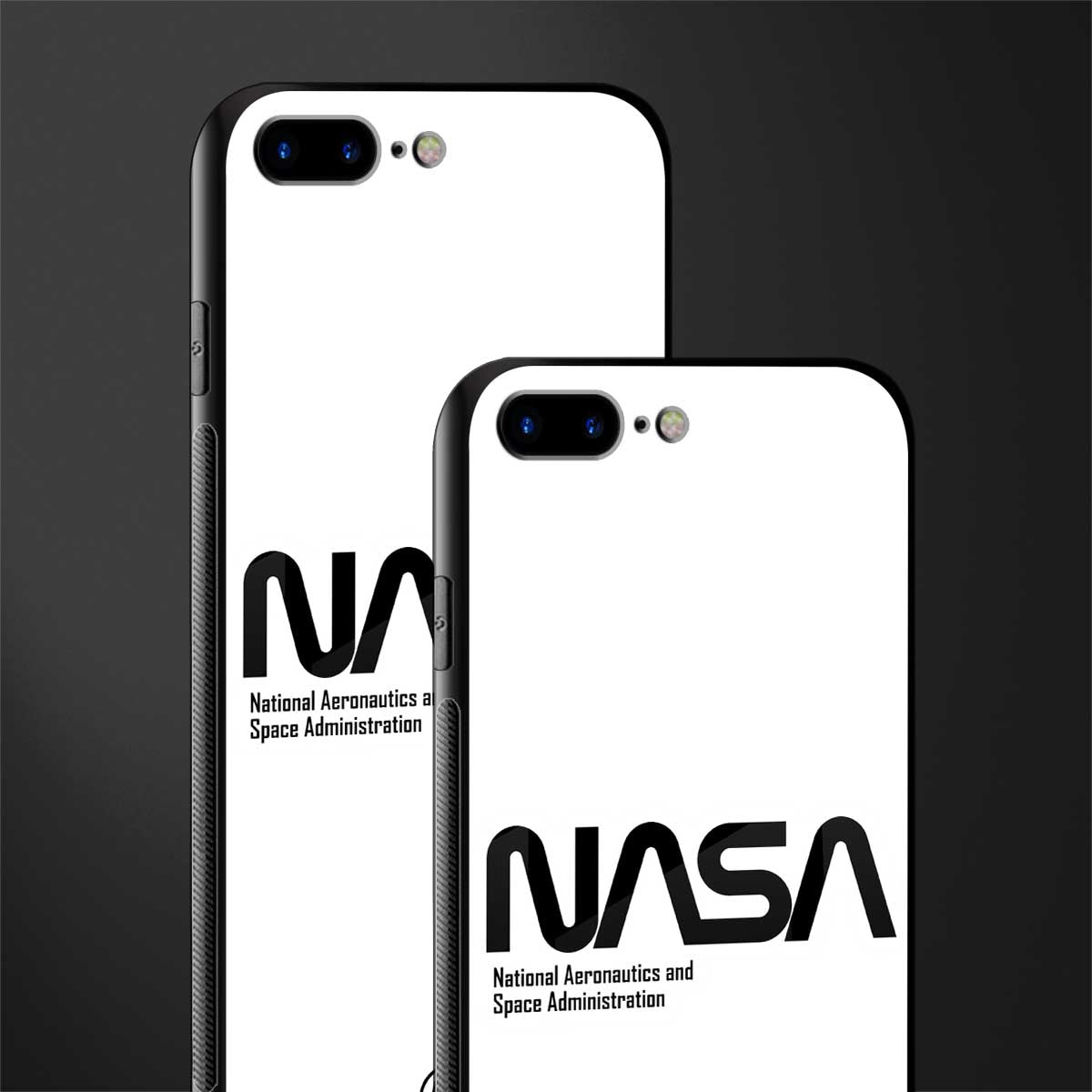 nasa white glass case for iphone 7 plus image-2