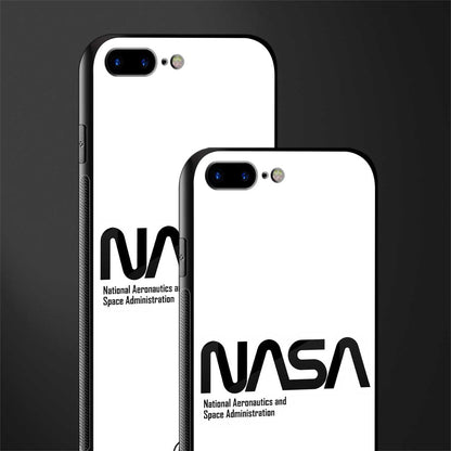 nasa white glass case for iphone 7 plus image-2