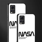 nasa white back phone cover | glass case for vivo v21e 4g