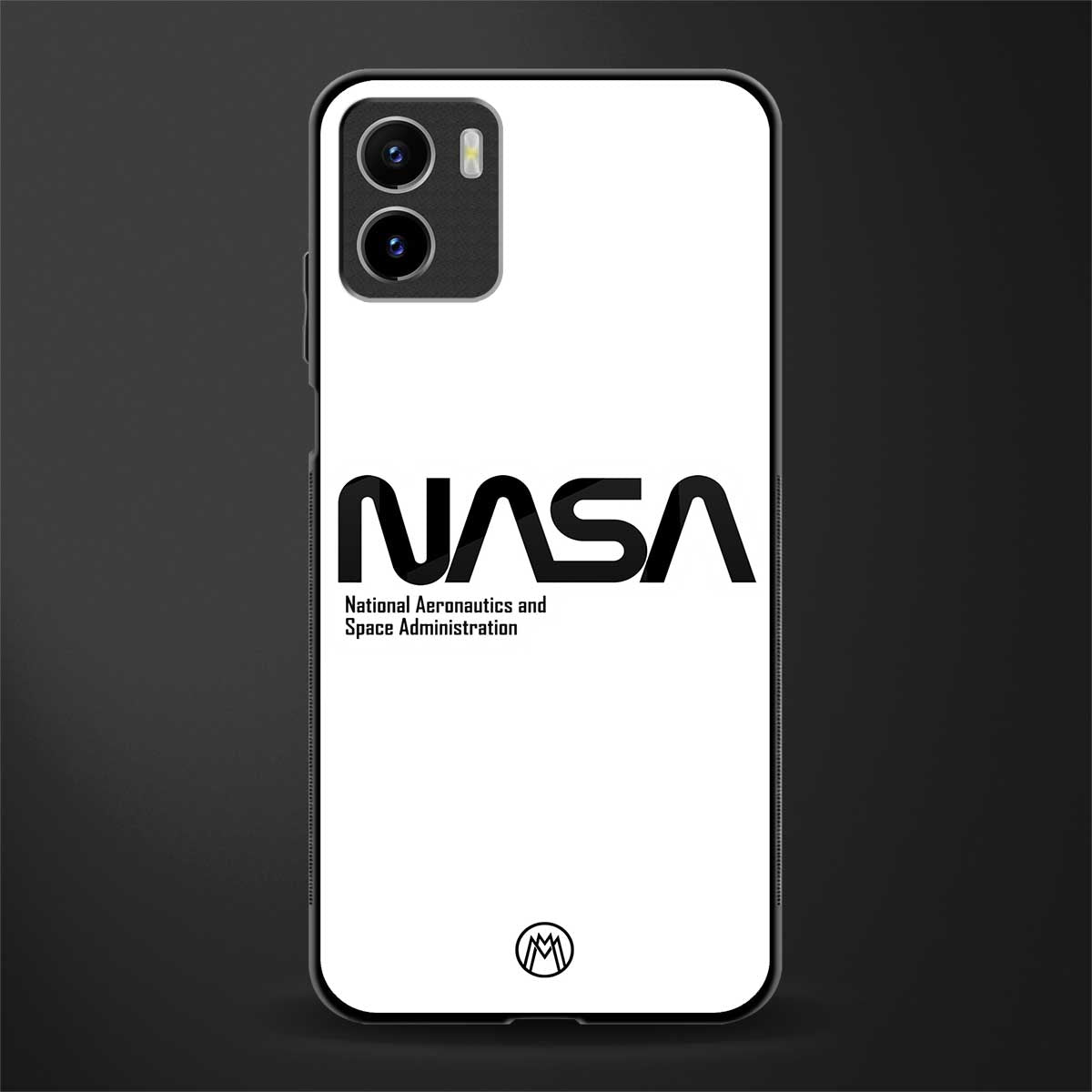 nasa white back phone cover | glass case for vivo y72