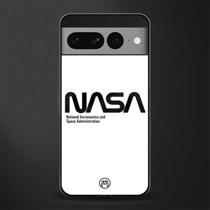 nasa white back phone cover | glass case for google pixel 7 pro