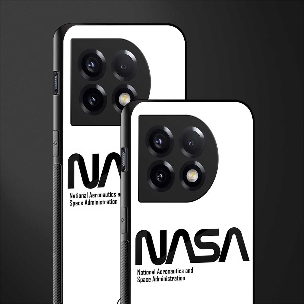 nasa white back phone cover | glass case for oneplus 11