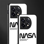 nasa white back phone cover | glass case for oneplus 11