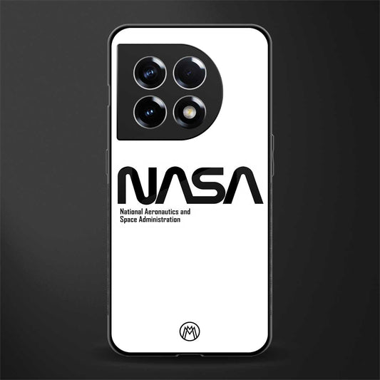 nasa white back phone cover | glass case for oneplus 11