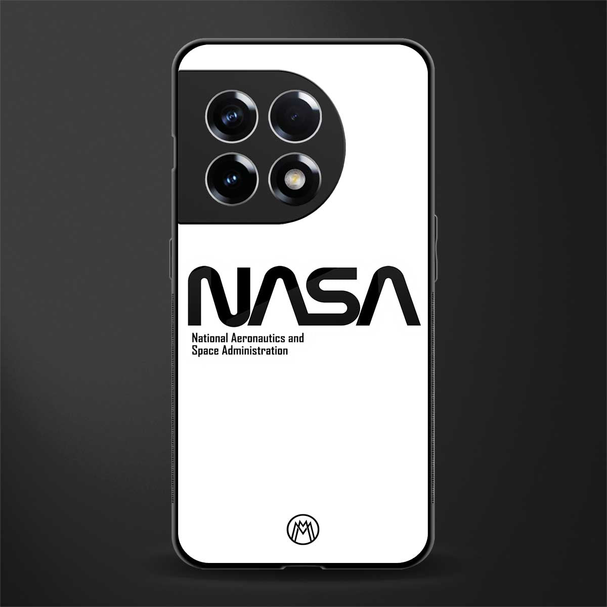 nasa white back phone cover | glass case for oneplus 11r