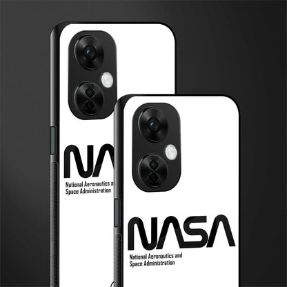 nasa white back phone cover | glass case for oneplus nord ce 3 lite