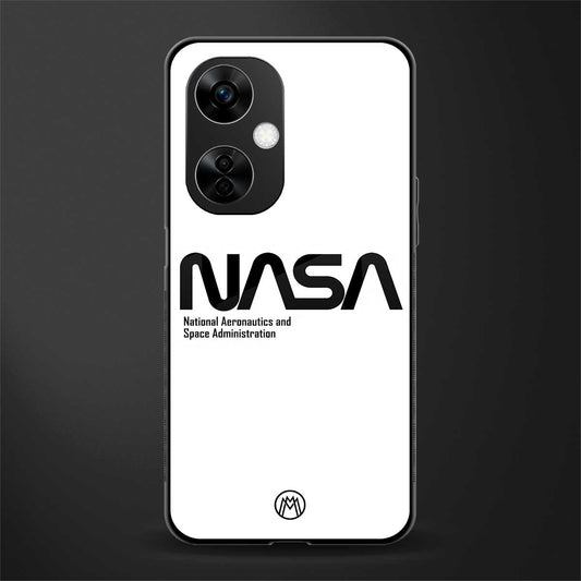 nasa white back phone cover | glass case for oneplus nord ce 3 lite