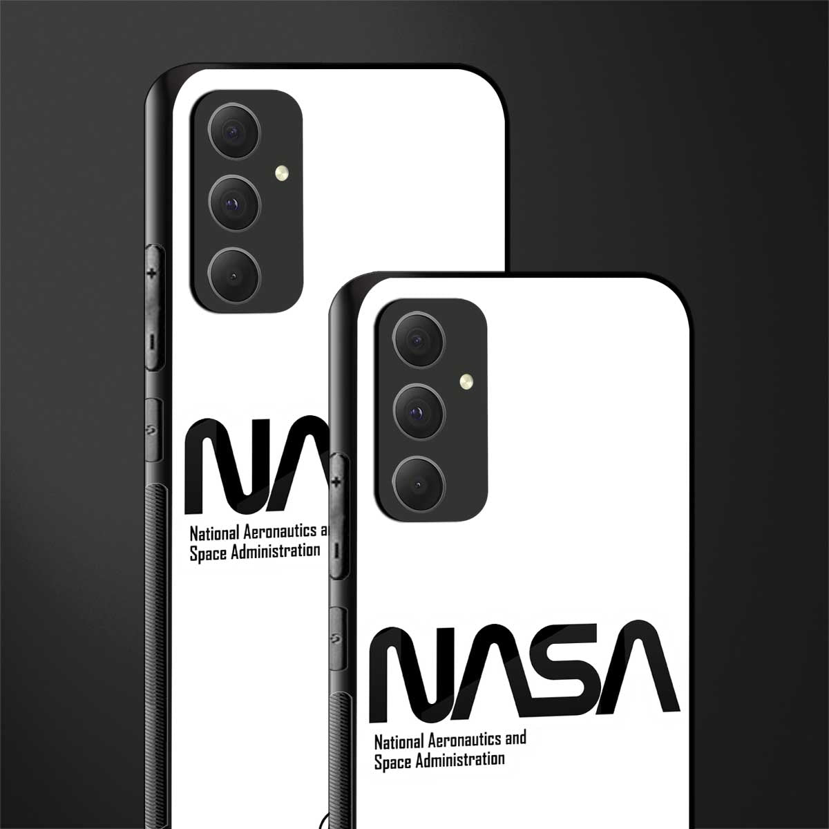 nasa white back phone cover | glass case for samsung galaxy a54 5g