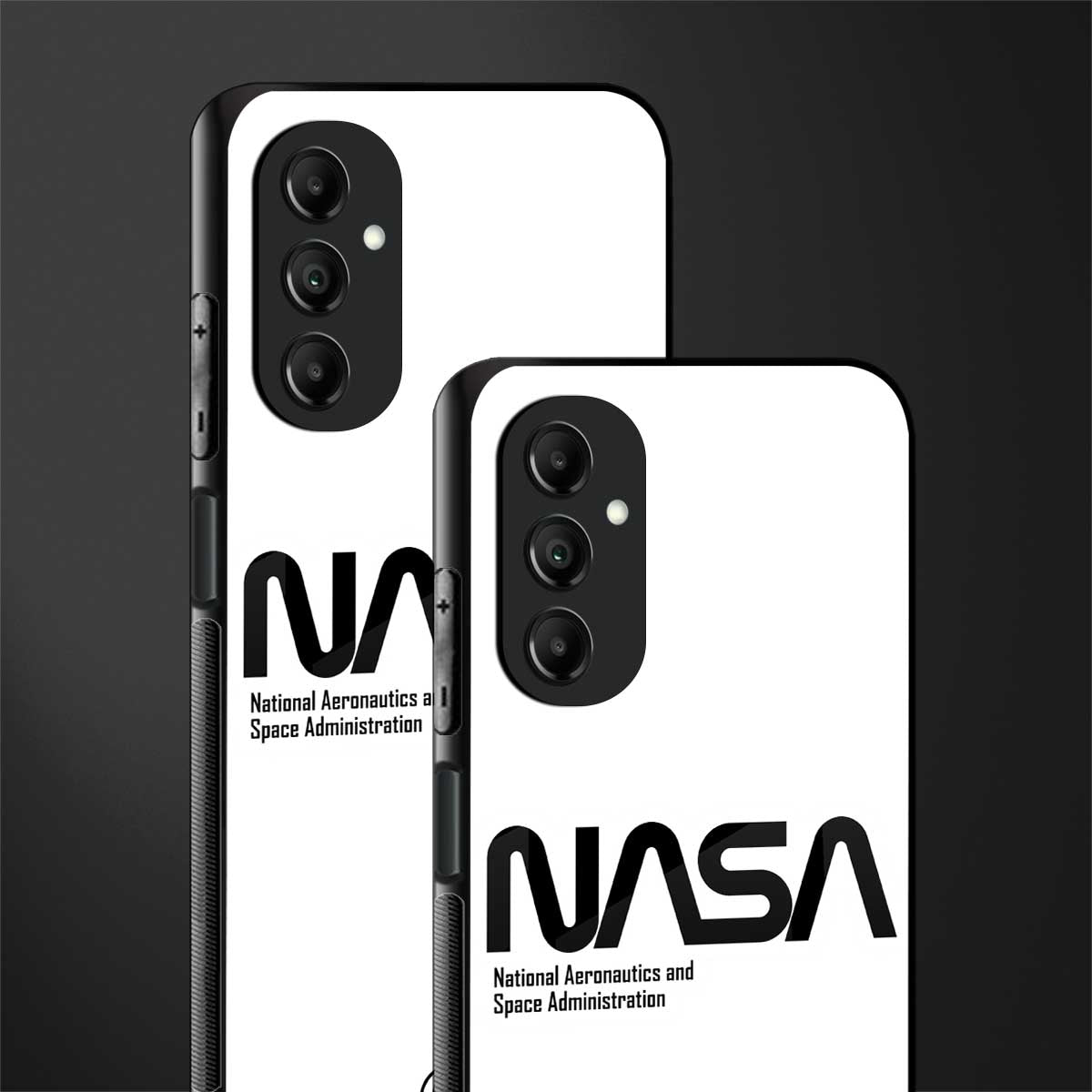 nasa white back phone cover | glass case for samsung galaxy a14 5g