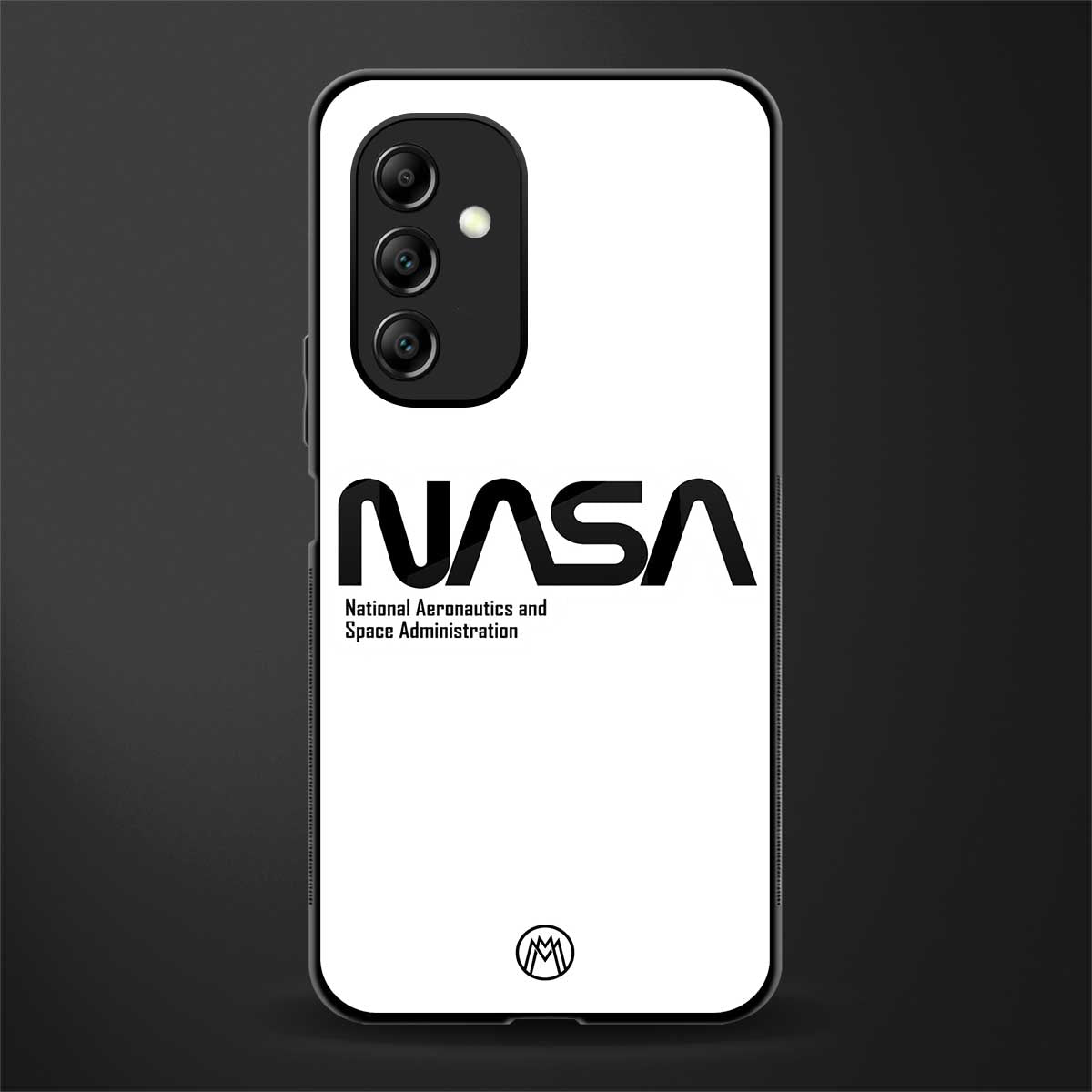 nasa white back phone cover | glass case for samsung galaxy a14 5g