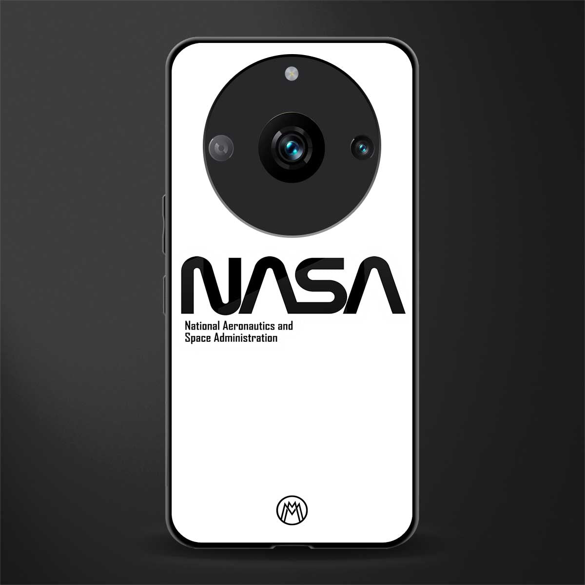 nasa white back phone cover | glass case for realme 11 pro 5g