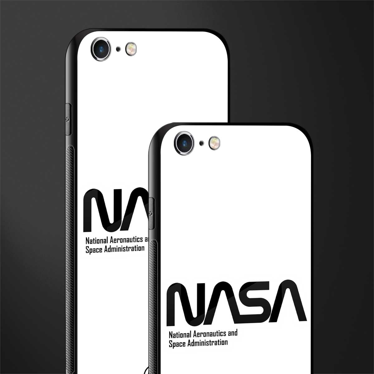 nasa white glass case for iphone 6 plus image-2