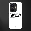 nasa white back phone cover | glass case for vivo t1 44w 4g