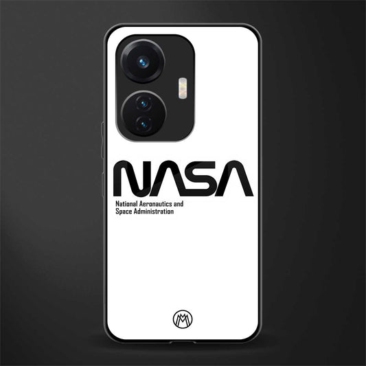 nasa white back phone cover | glass case for vivo t1 44w 4g