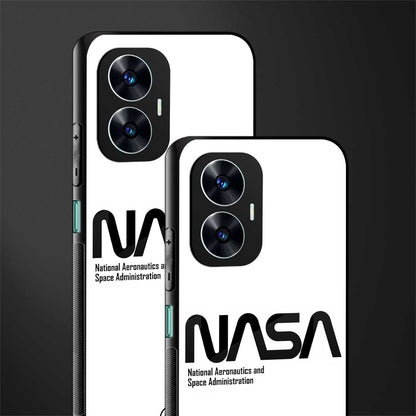 nasa white back phone cover | glass case for realme c55