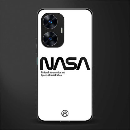 nasa white back phone cover | glass case for realme c55